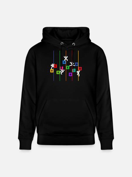 Boulder Climbing Mountaineering Funny Funny Sport - Stanley/Stella CRUISER Unisex Organic Hoodie - black