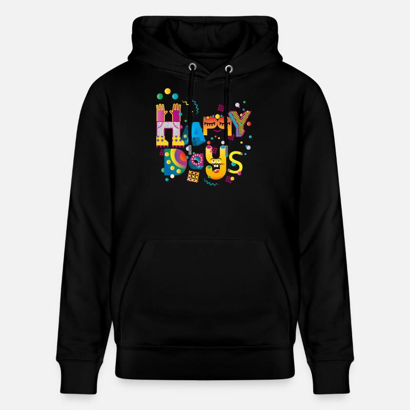Joyeux jours heureux - Sweat à capuche bio CRUISER Stanley/Stella Unisexe - noir