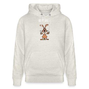 Funny Easter Bunny Funny Saying Easter Bunny Easter - Stanley/Stella CRUISER Unisex Organic Hoodie - heather oatmeal - Front - Alina (178cm) & Michal (187cm)