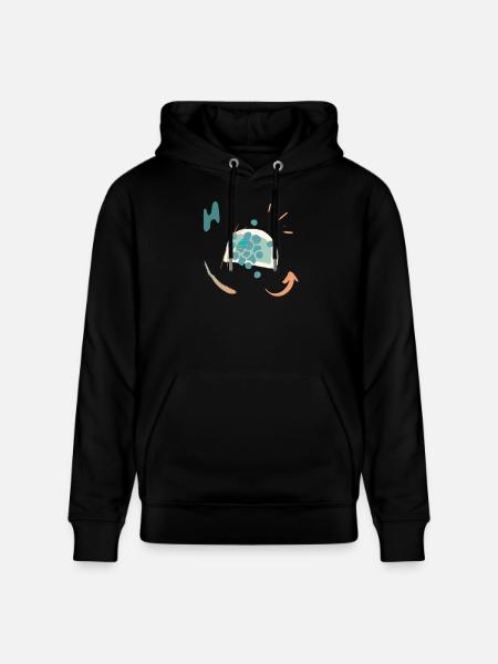 Lässiges Design mit Farbverlauf - Stanley/Stella Unisex Bio-Hoodie CRUISER - Schwarz