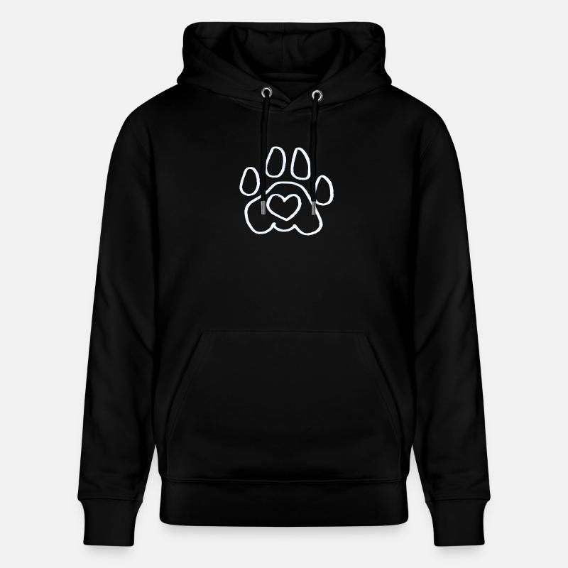 Empreinte de patte de chien - Sweat à capuche bio CRUISER Stanley/Stella Unisexe - noir