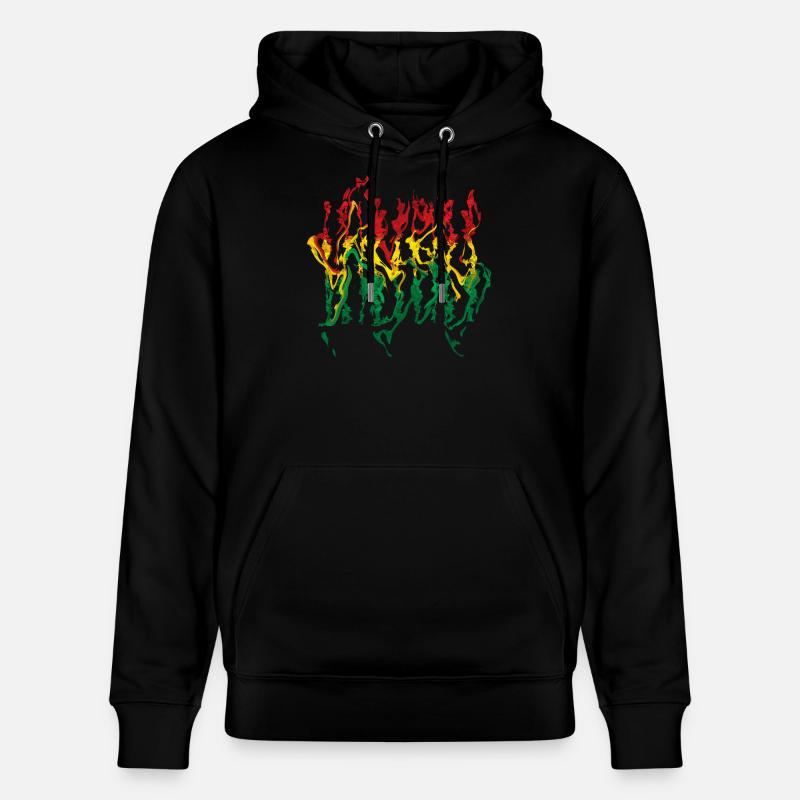 Vivid Reggae Flame Illustration Reggae - Sweat à capuche bio CRUISER Stanley/Stella Unisexe - noir