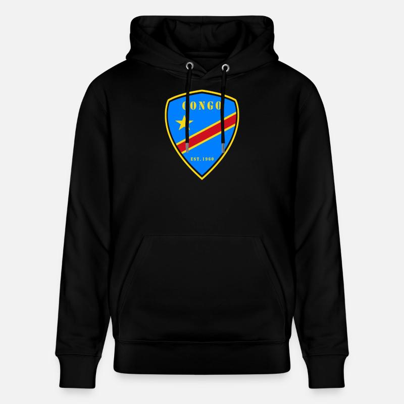 Conception des armoiries du Congo - Sweat à capuche bio CRUISER Stanley/Stella Unisexe - noir