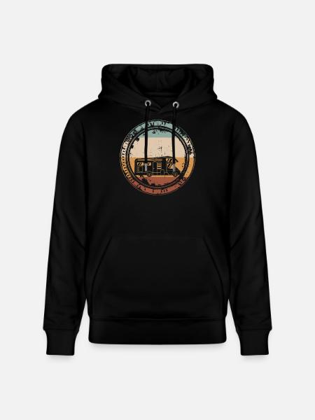 Camping Camper Van Motorhome - Stanley/Stella CRUISER Unisex Organic Hoodie - black