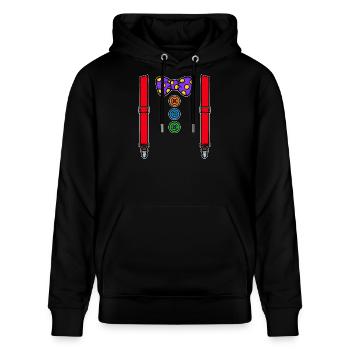 Clown Kostüm Karneval Fasching - Stanley/Stella Unisex Bio-Hoodie CRUISER  - Schwarz - Vorne - Alina (178cm) & Michal (187cm)