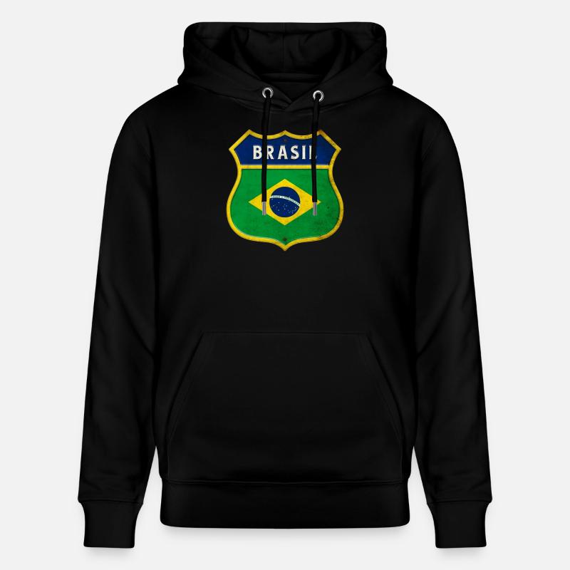 Drapeau armoiries du Brésil - Sweat à capuche bio CRUISER Stanley/Stella Unisexe - noir