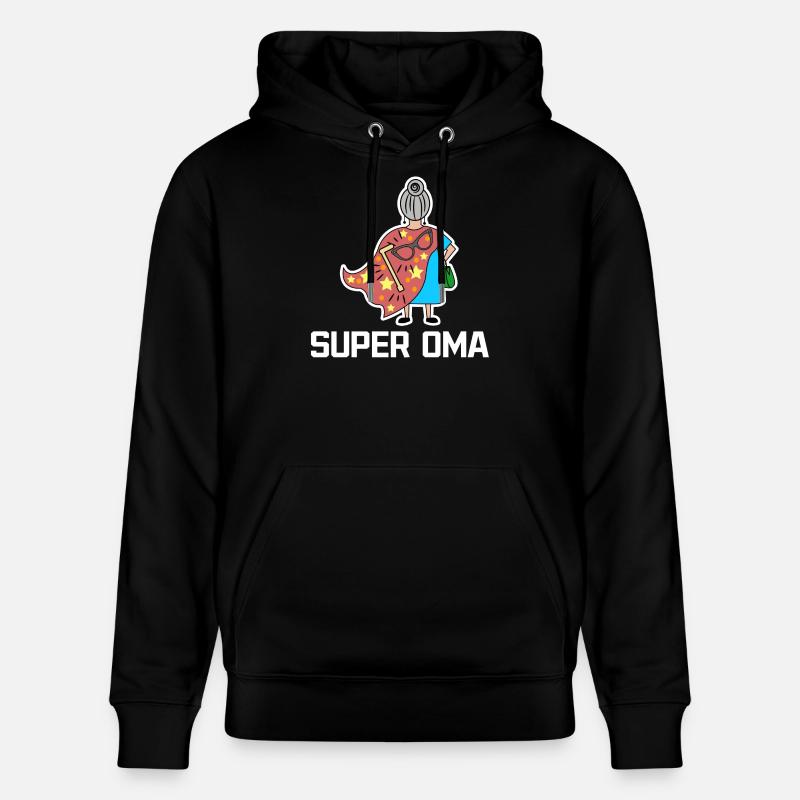 Superoma Brille Großmama Oma Statement Großmutter - Stanley/Stella Unisex Bio-Hoodie CRUISER  - Schwarz