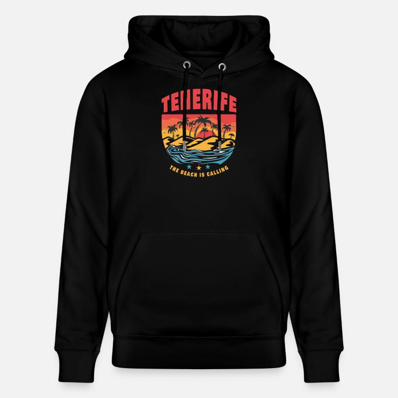 Design plage de Tenerife - Sweat à capuche bio CRUISER Stanley/Stella Unisexe - noir