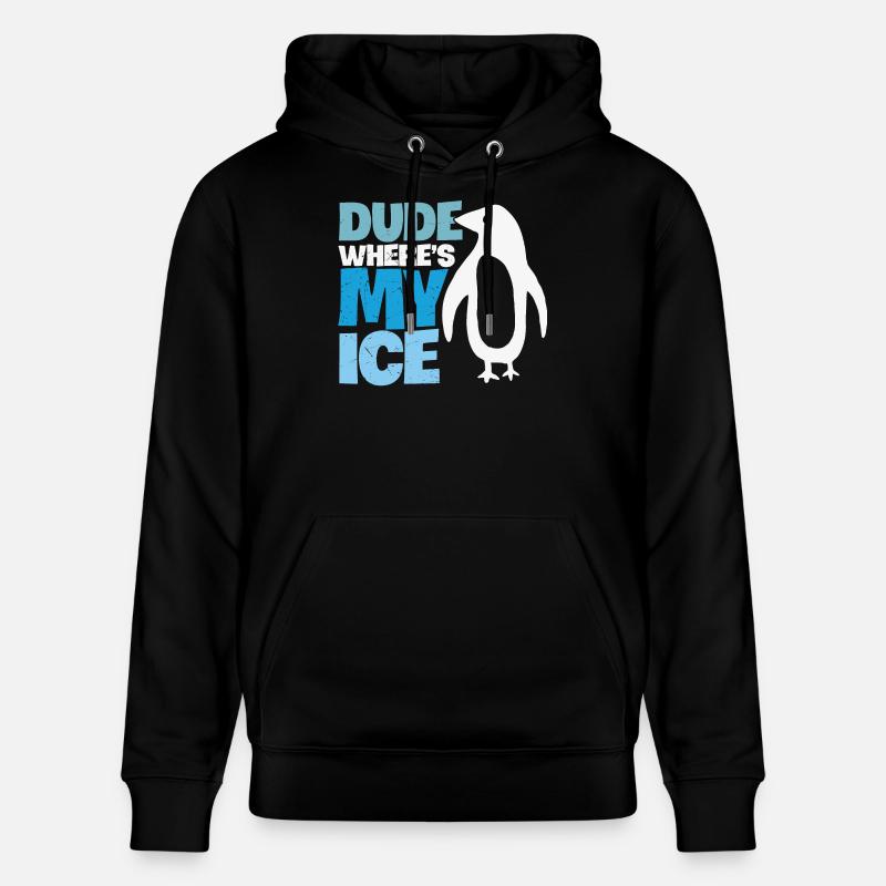 Pingouin Réchauffement climatique Changement climatique - Sweat à capuche bio CRUISER Stanley/Stella Unisexe - noir