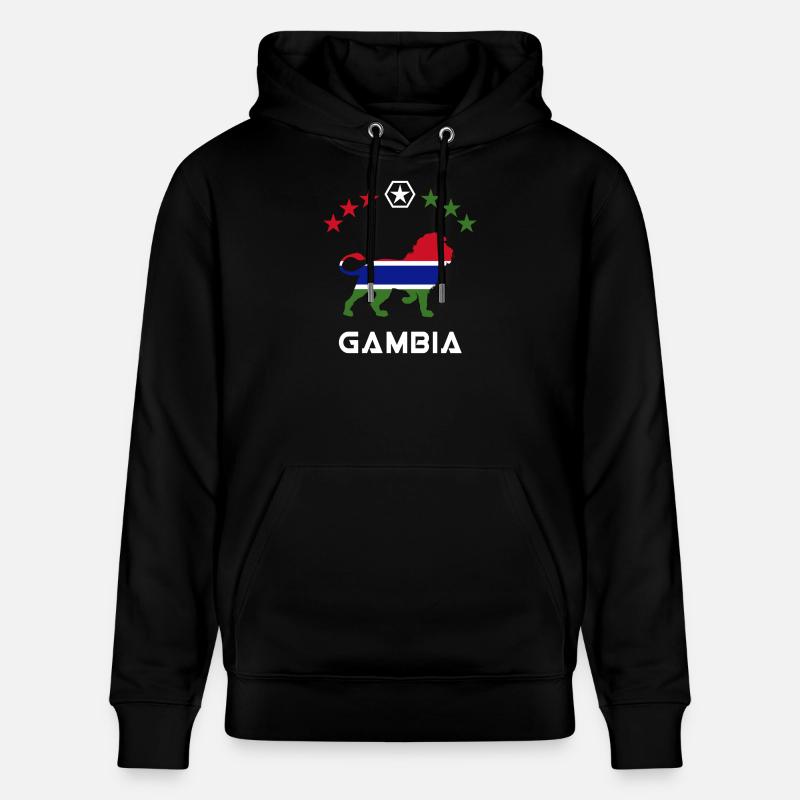 Design drapeau lion Gambie - Sweat à capuche bio CRUISER Stanley/Stella Unisexe - noir