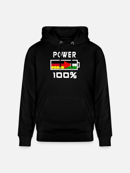 Germany and Palestine Power 100% - Stanley/Stella CRUISER Unisex Organic Hoodie - black