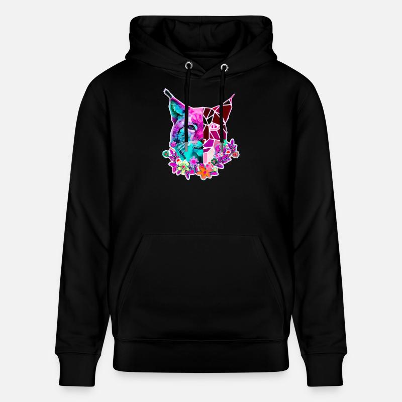 Luchs Katze Sommer Farben - Stanley/Stella Unisex Bio-Hoodie CRUISER  - Schwarz