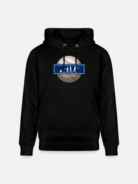 EVOLUTION BASEBALL SPORT USA GIFT - Stanley/Stella CRUISER Unisex Organic Hoodie - black