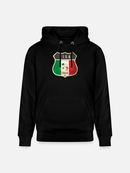 Pisa Italien Våbenskjold Flag Design - Stanley/Stella CRUISER økologisk unisex-hoodie - sort