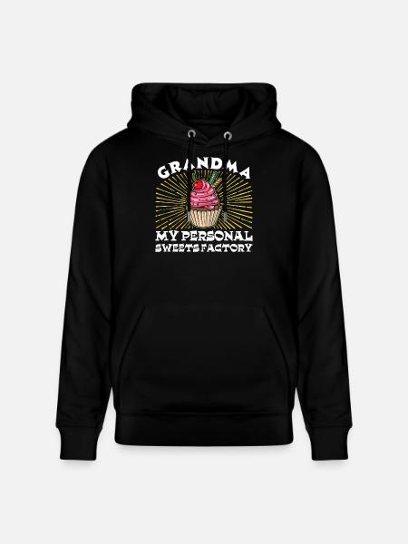 Statement Großmutter Humorvoll Oma Enkelkind - Stanley/Stella Unisex Bio-Hoodie CRUISER - Schwarz