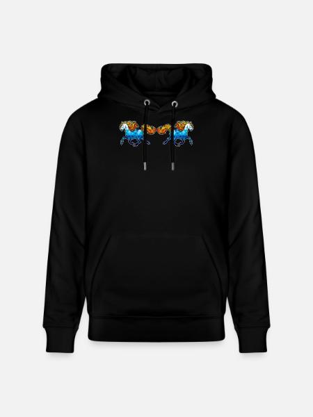 Icelandic Horses Horses Gallop Horse love Horse fan - Stanley/Stella CRUISER Unisex Organic Hoodie - black