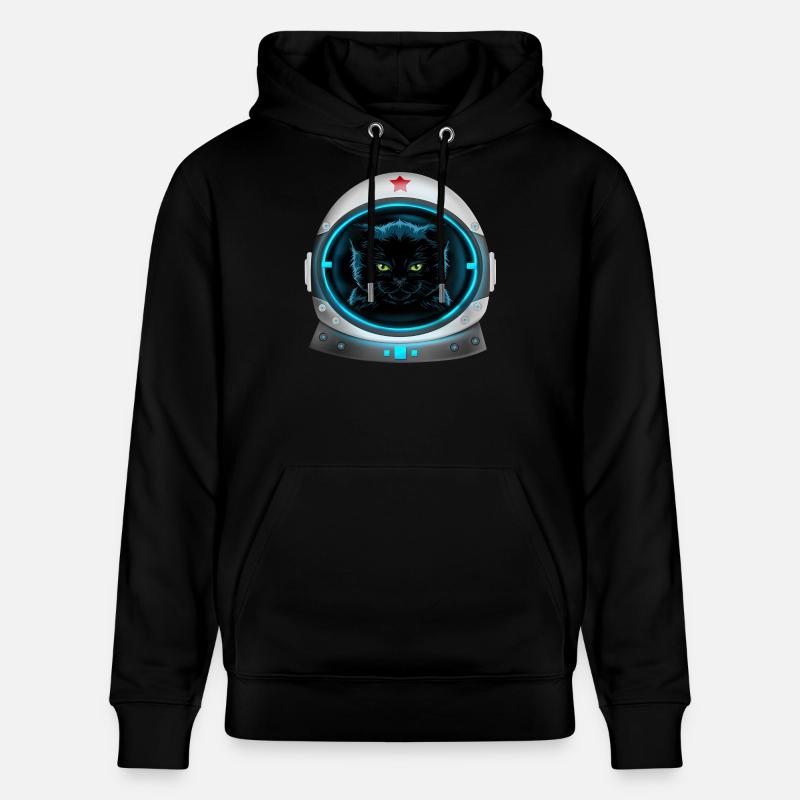 astronaute chat de l’espace en colère - Sweat à capuche bio CRUISER Stanley/Stella Unisexe - noir