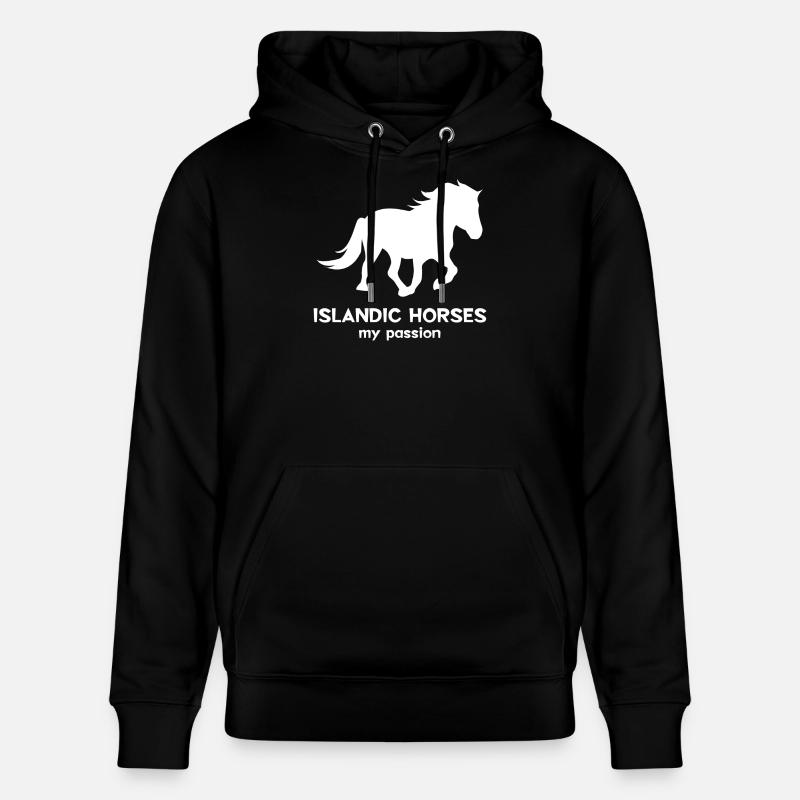 Pferde Statement Islandpferde Isländer Pferdeliebe - Stanley/Stella Unisex Bio-Hoodie CRUISER - Schwarz