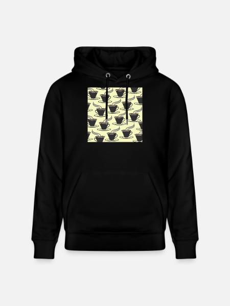 tolle küchenmuster, kaffeetassenmuster - Stanley/Stella Unisex Bio-Hoodie CRUISER - Schwarz