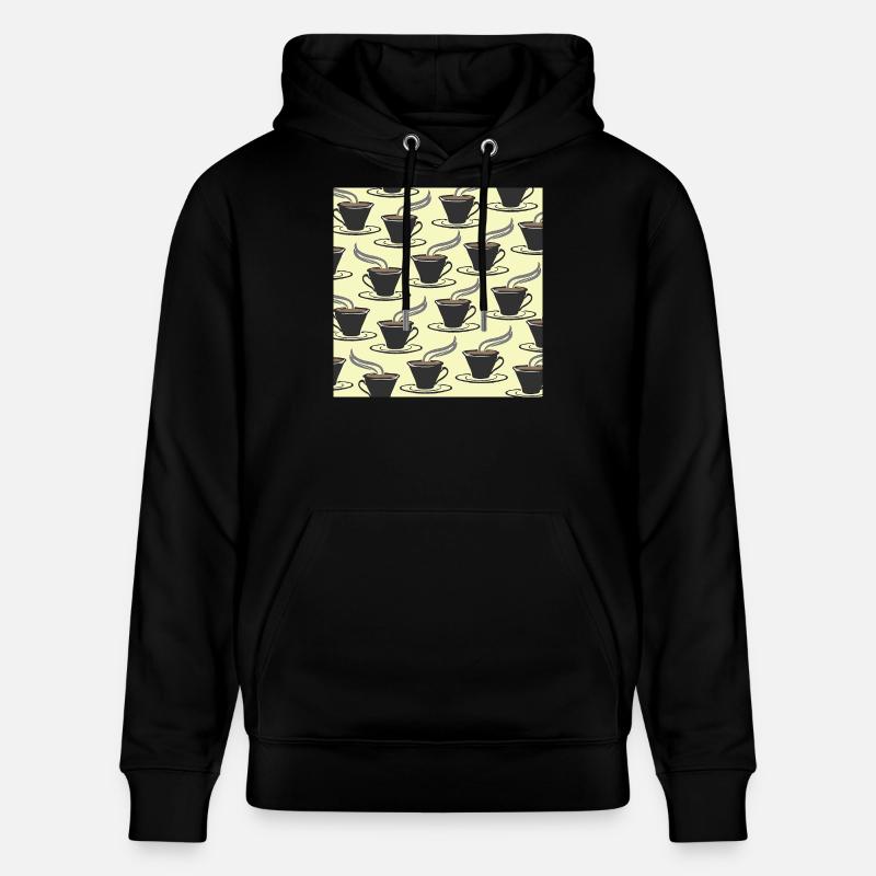 tolle küchenmuster, kaffeetassenmuster - Stanley/Stella Unisex Bio-Hoodie CRUISER  - Schwarz