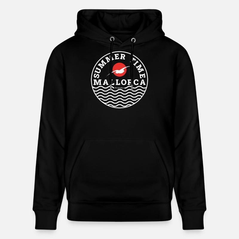 Logo d’été de Majorque - Sweat à capuche bio CRUISER Stanley/Stella Unisexe - noir