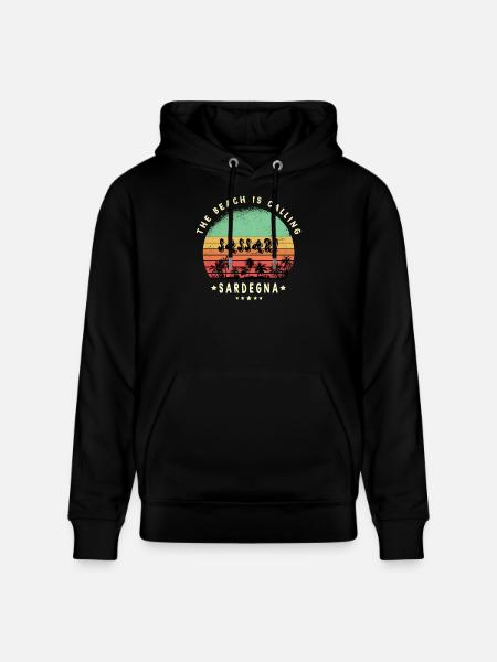 Sassari Sardinia Italy beach design - Stanley/Stella CRUISER Unisex Organic Hoodie - black