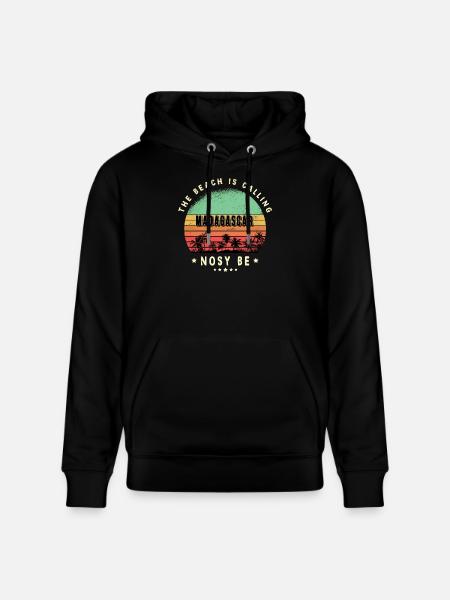 Nosy Be Madagascar beach design - Stanley/Stella CRUISER Unisex Organic Hoodie - black