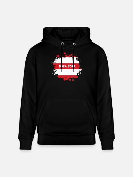 Bora Bora Klecks Flag Design - Stanley/Stella CRUISER økologisk unisex-hoodie - sort