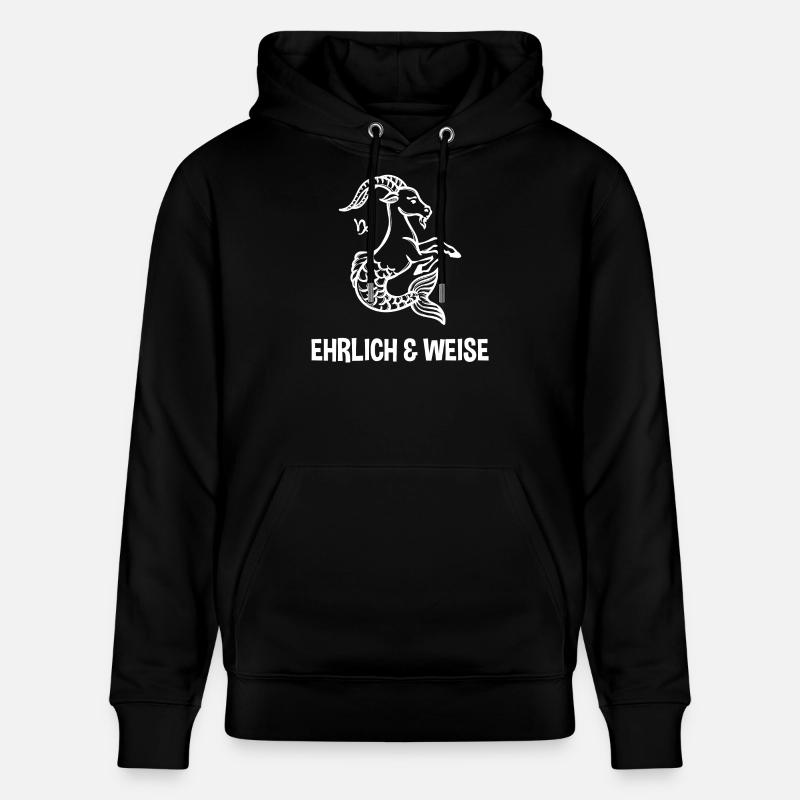 Steinbock Statement Astrologie Tierkreiszeichen - Stanley/Stella Unisex Bio-Hoodie CRUISER - Schwarz