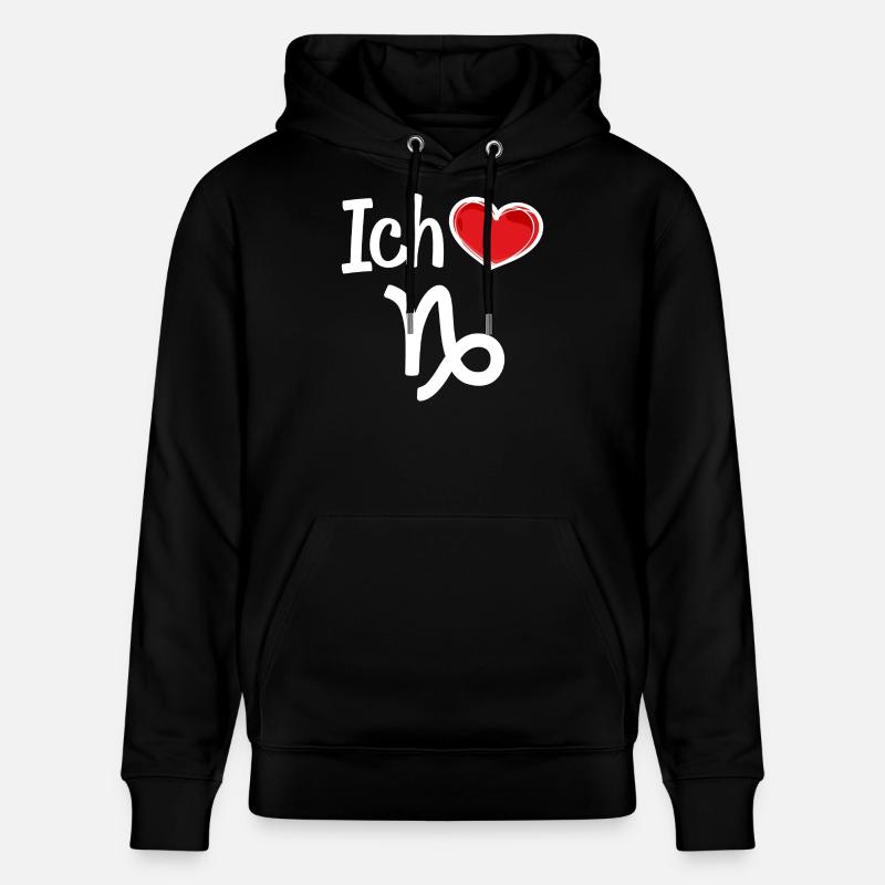 Astrologie Herz Steinbock Statement Horoskop - Stanley/Stella Unisex Bio-Hoodie CRUISER  - Schwarz
