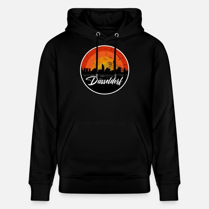 Skyline II de Düsseldorf - Sweat à capuche bio CRUISER Stanley/Stella Unisexe - noir