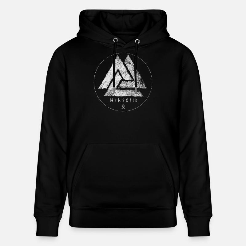 Icône Valknut - Sweat à capuche bio CRUISER Stanley/Stella Unisexe - noir