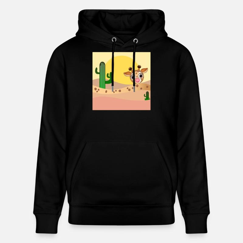 ILLUSTRATION D’ANIMAUX GIRAFES - DÉSERT - Sweat à capuche bio CRUISER Stanley/Stella Unisexe - noir