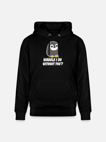 Pinguin Tier Vogel Statement Seevogel Zoo - Stanley/Stella Unisex Bio-Hoodie CRUISER  - Schwarz
