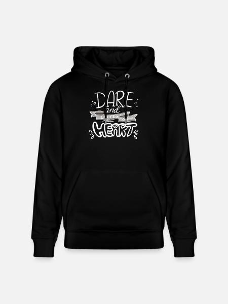 Motivational hand lettering message - Stanley/Stella CRUISER Unisex Organic Hoodie - black