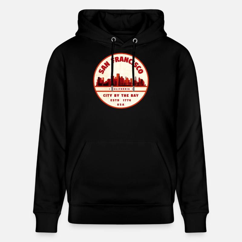 Insigne vintage : San Francisco Skyline - Sweat à capuche bio CRUISER Stanley/Stella Unisexe - noir