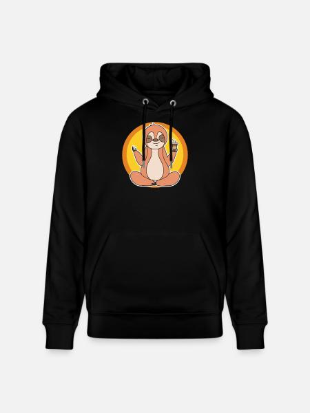 Faultier Langschläfer Dschungel Säugetier Tier - Stanley/Stella Unisex Bio-Hoodie CRUISER  - Schwarz