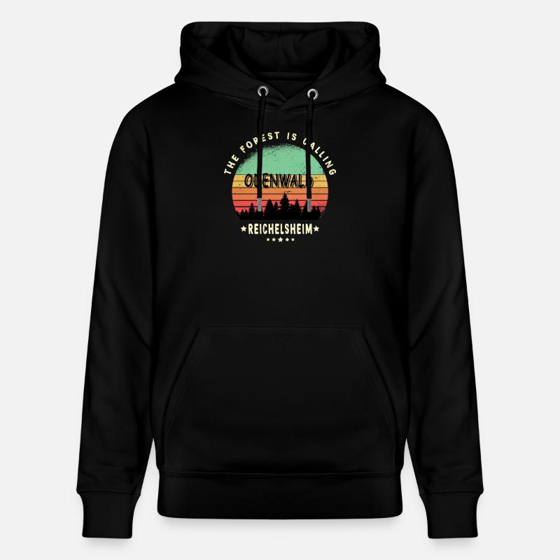 Reichelsheim Odenwald Design - Sweat à capuche bio CRUISER Stanley/Stella Unisexe - noir