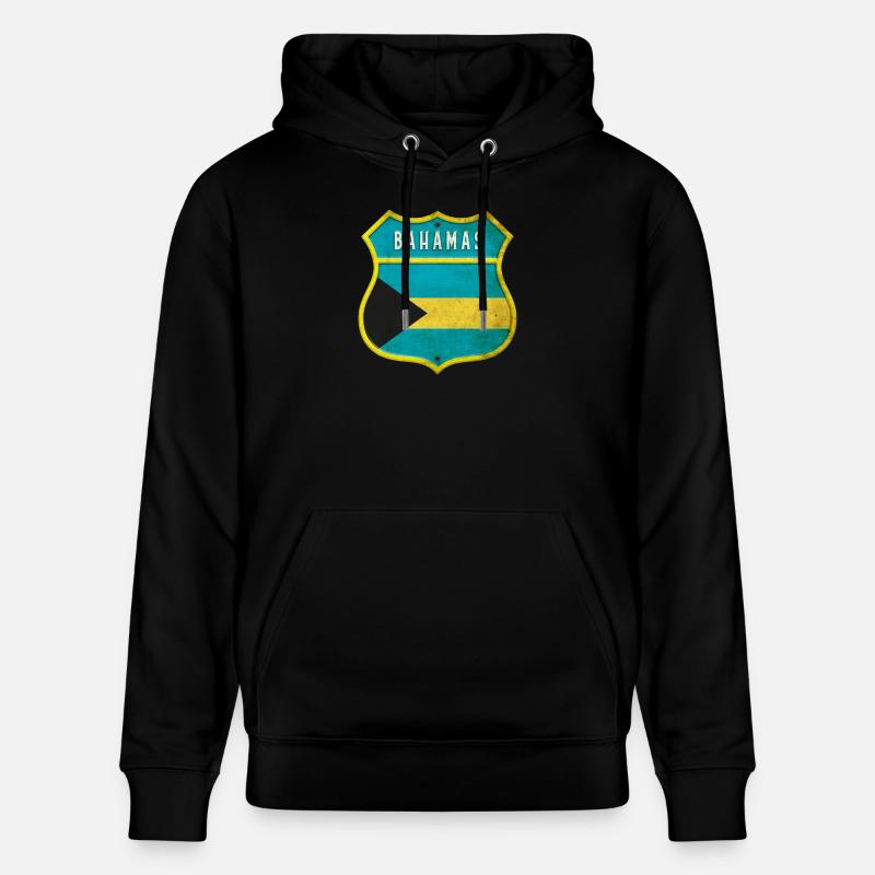 Design du drapeau des Bahamas - Sweat à capuche bio CRUISER Stanley/Stella Unisexe - noir