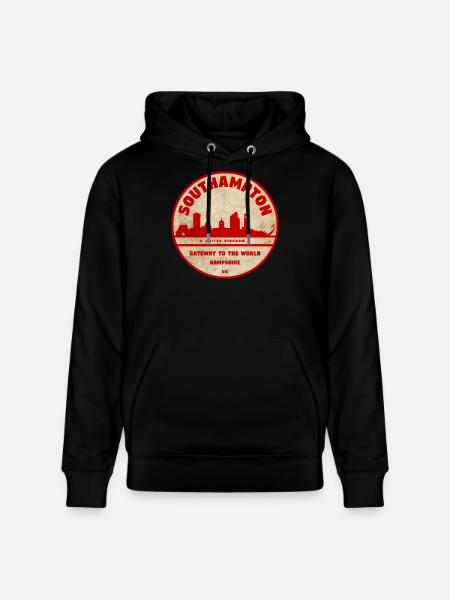 Southampton Skyline Abzeichen - Stanley/Stella Unisex Bio-Hoodie CRUISER - Schwarz