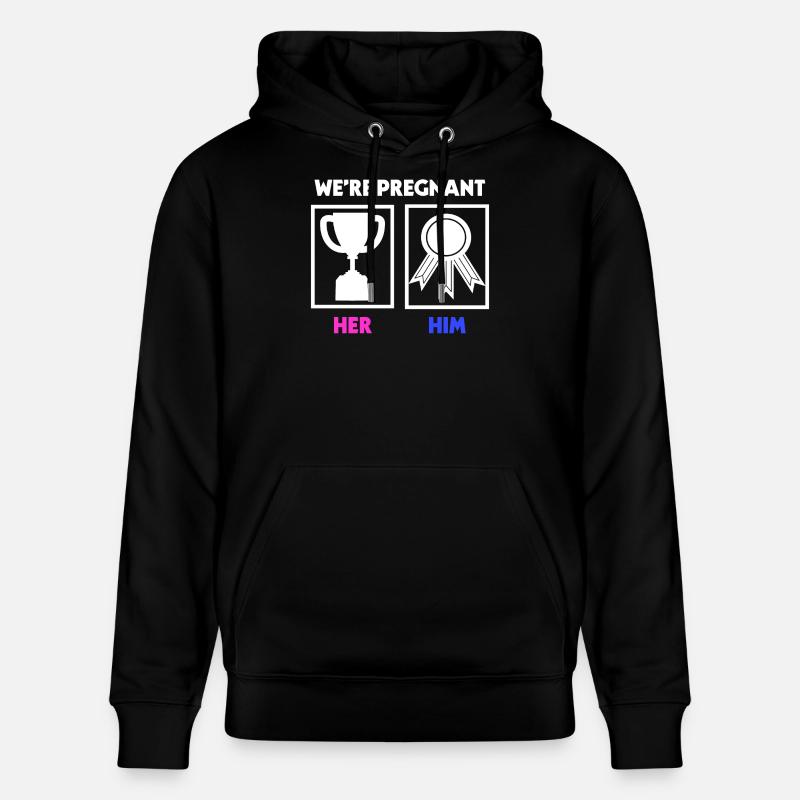 Elternteil Schwangerschaft Statement Schwanger - Stanley/Stella Unisex Bio-Hoodie CRUISER  - Schwarz
