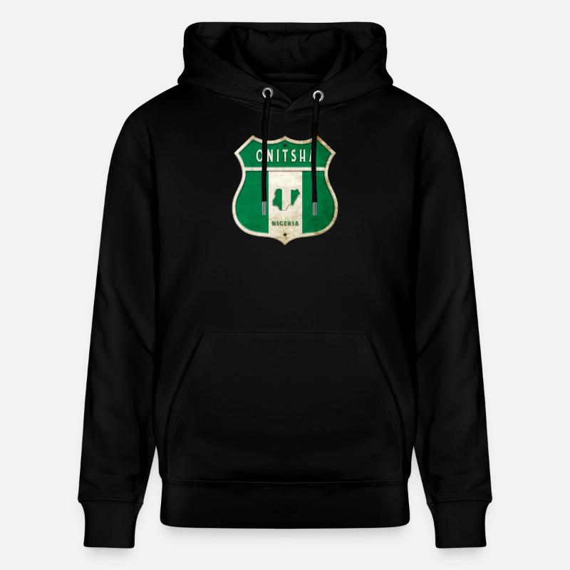 Design du drapeau d'Onitsha Nigeria - Sweat à capuche bio CRUISER Stanley/Stella Unisexe - noir