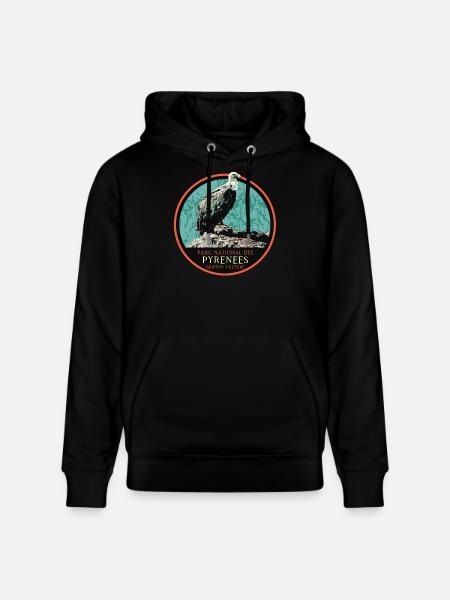 Vulture in the Pyrenees National Park - Stanley/Stella CRUISER Unisex Organic Hoodie - black