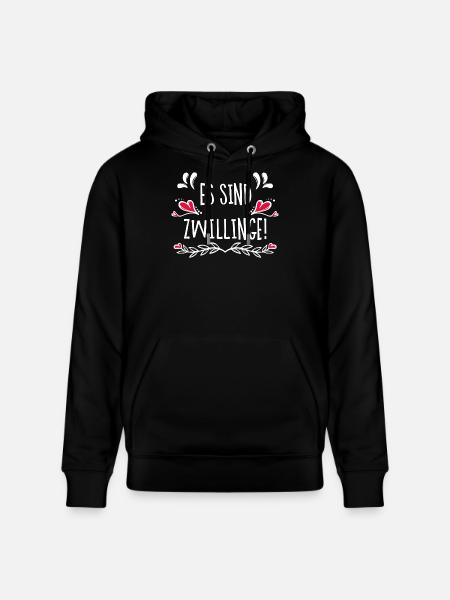 Babybauch Statement Schwangerschaft Schwanger Herz - Stanley/Stella Unisex Bio-Hoodie CRUISER  - Schwarz
