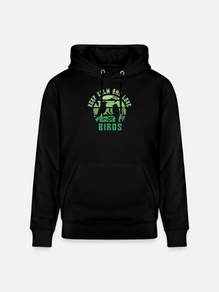 Keep calm and love birds - Stanley/Stella CRUISER Unisex Organic Hoodie - black