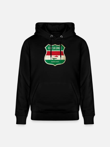 Kecskemét Ungarn Wappen Flaggen Design - Stanley/Stella Unisex Bio-Hoodie CRUISER  - Schwarz