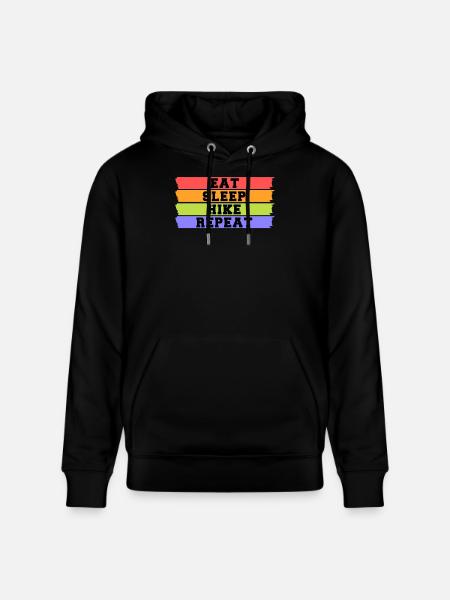 Hikers Hiking Statement Nature Lovers Mountains - Stanley/Stella CRUISER Unisex Organic Hoodie - black
