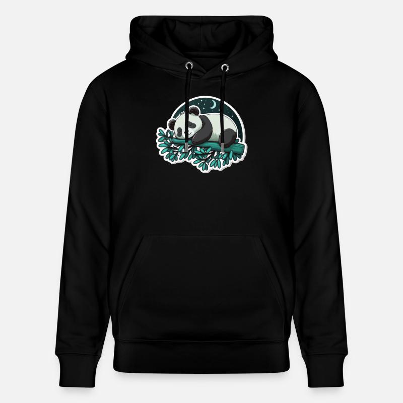 Panda endormi - Sweat à capuche bio CRUISER Stanley/Stella Unisexe - noir