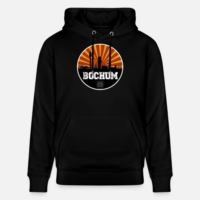 Bochum Retro Skyline - Sweat à capuche bio CRUISER Stanley/Stella Unisexe - noir