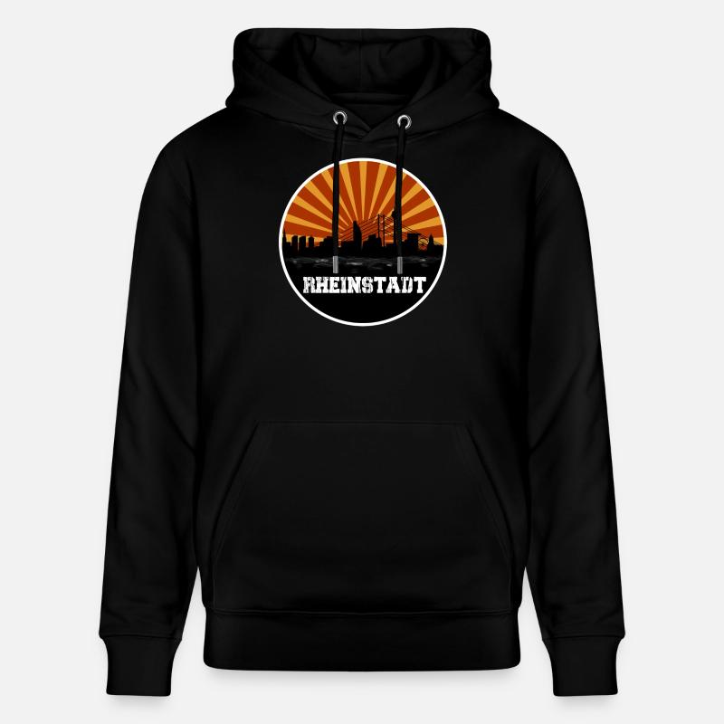 Rheinstadt Retro Skyline - Sweat à capuche bio CRUISER Stanley/Stella Unisexe - noir
